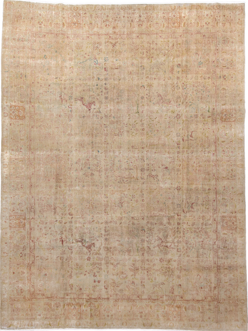 Vintage Tabriz Area Rug (9' x 12')